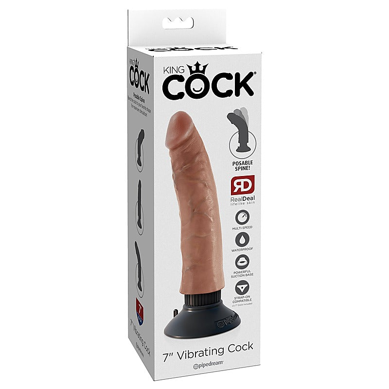 King Cock 7 Inch Vibrating Dildo by Pipedream Products - Vibrating Dildos