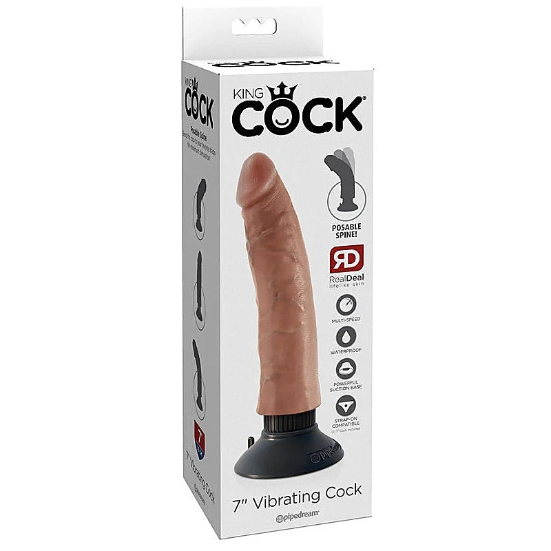 King Cock 7 Inch Vibrating Dildo by Pipedream Products - Vibrating Dildos