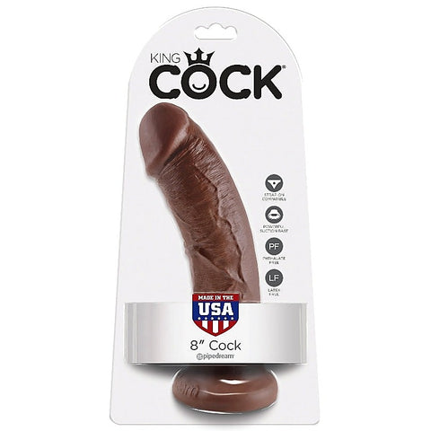 King Cock 8 Inch Realistic Dildo with Suction Cup - Realistic Dildos