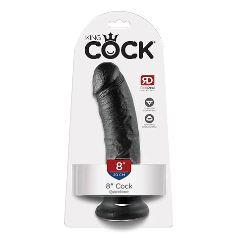King Cock 8 Inch Realistic Dildo with Suction Cup - Realistic Dildos