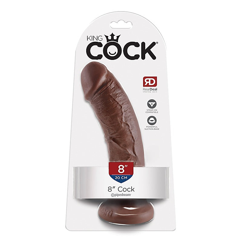 King Cock 8 Inch Realistic Dildo with Suction Cup - Realistic Dildos