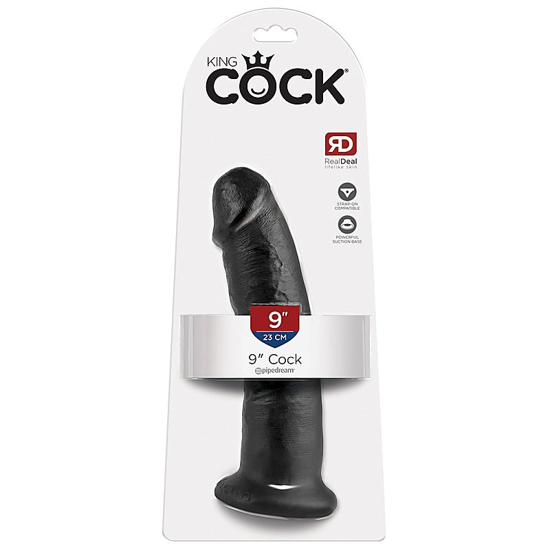 King Cock 9 Inch Realistic Dong with Suction Cup - Realistic Dildos