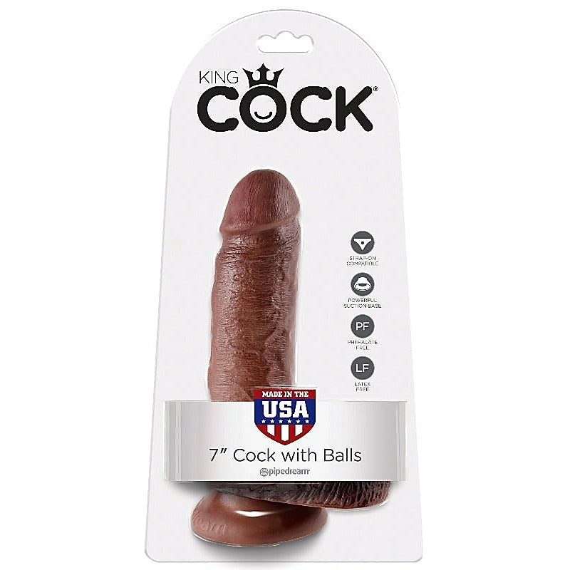 King Cock 7 Inch Cock With Balls by Pipedream Products - Realistic Dildos