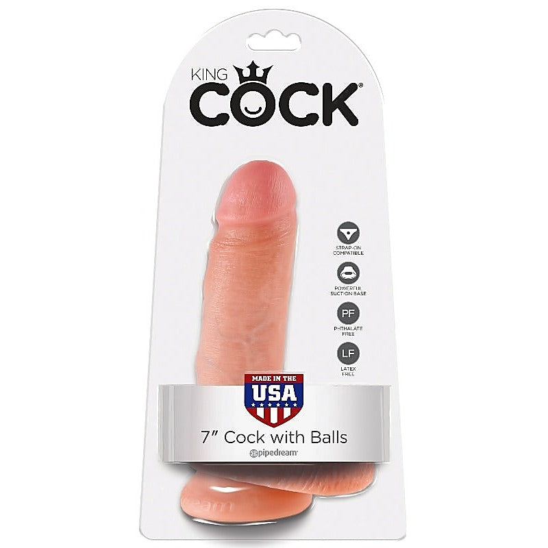 King Cock 7 Inch Cock With Balls by Pipedream Products - Realistic Dildos