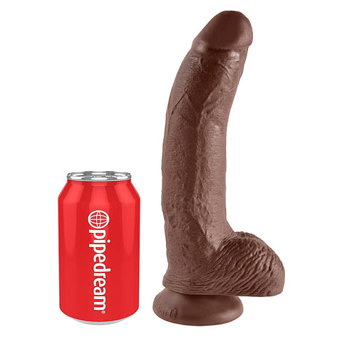 King Cock 9 Inch Suction Cup Realistic Dong with Balls - Realistic Dildos