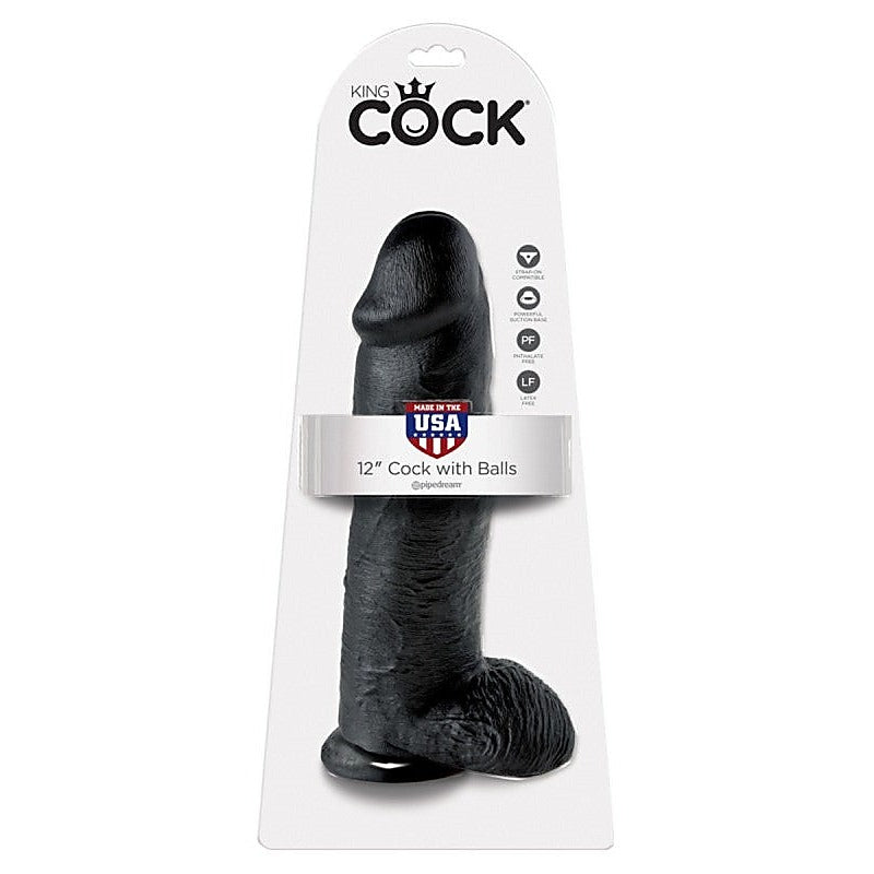 King Cock 12 Inch Suction Cup Realistic Dildo - Realistic Dildos