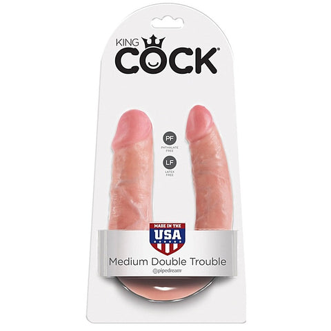 King Cock Double Trouble Realistic Dildo - Double Ender