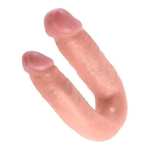 King Cock U Shaped Double Trouble Flesh - Double Ender