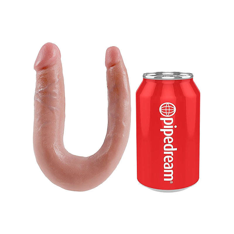 King Cock U Shaped Double Trouble Flesh - Double Ender