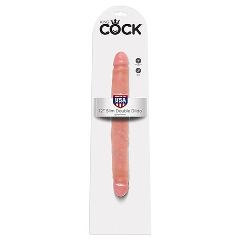 King Cock 12 inch Slim Double Ender Realistic Dildo - Double Ender