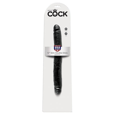 King Cock 12 inch Slim Double Ender Realistic Dildo - Double Ender