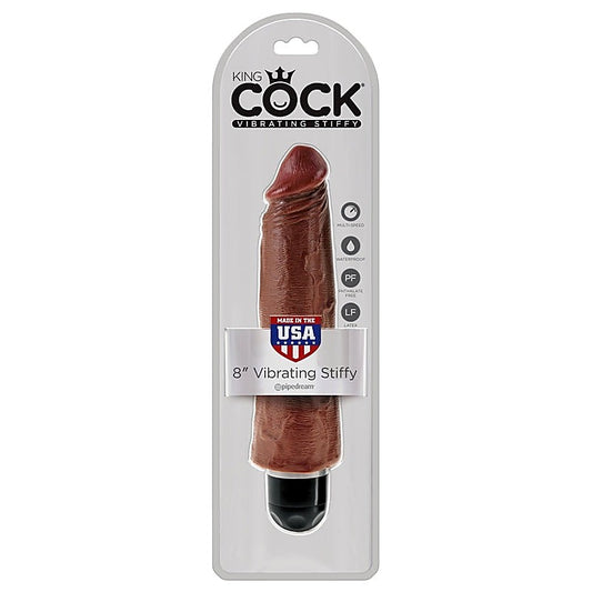King Cock Vibrating Stiffy Realistic & Body-Safe Dildo Flesh - Vibrating Dildos