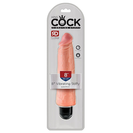 King Cock Vibrating Stiffy Realistic & Body-Safe Dildo Flesh - Vibrating Dildos