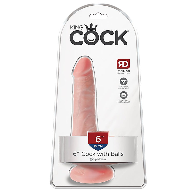 King Cock 6 Inch Cock with Balls by Pipedream Products - Realistic Dildos