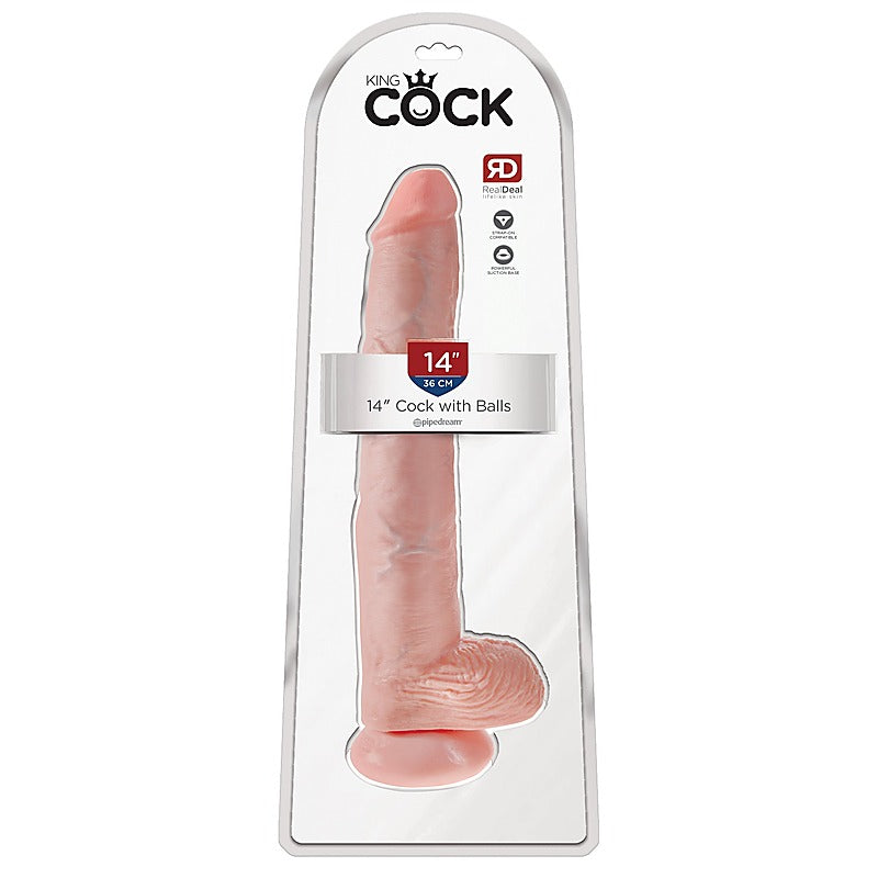 King Cock 14 Inch Cock with Balls by Pipedream Products - Realistic Dildos