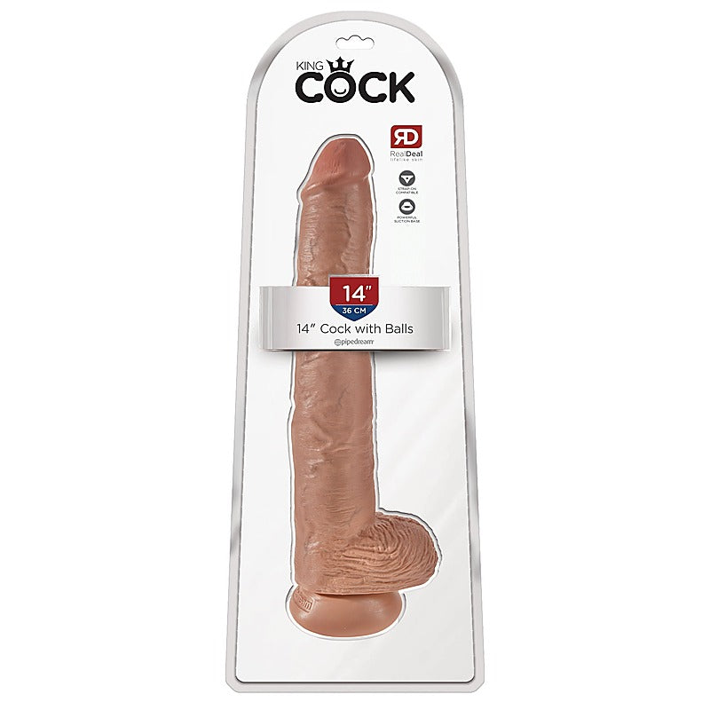 King Cock 14 Inch Cock with Balls by Pipedream Products - Realistic Dildos