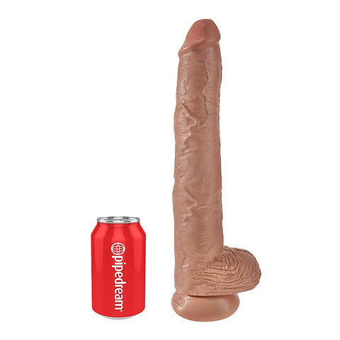 King Cock 14 Inch Realistic Cock with Balls - Realistic Dildos