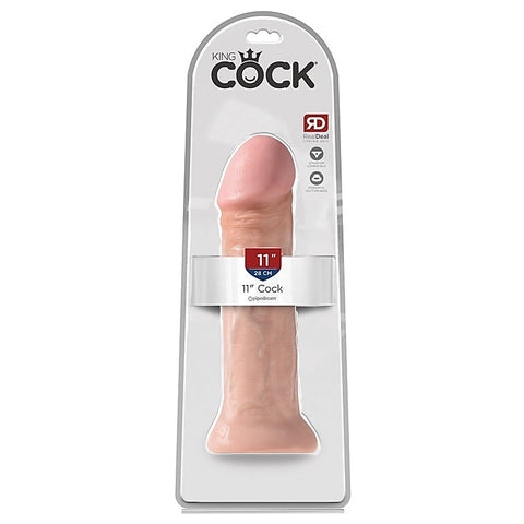 King Cock Suction Cup Base Realistic Dildo Flesh - Realistic Dildos