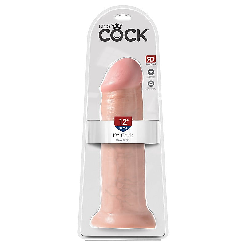 King Cock Suction Cup Base Realistic Dildo Flesh - Realistic Dildos