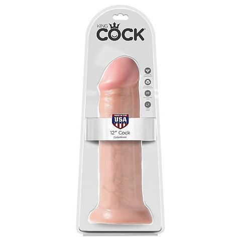 King Cock Suction Cup Base Realistic Dildo Flesh - Realistic Dildos