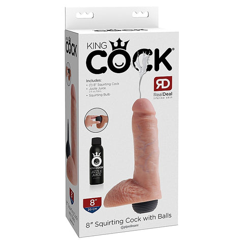 King Cock Squirting Realistic Cock with Balls - Realistic Dildos