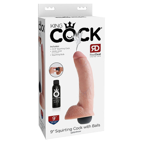 King Cock Squirting Realistic Cock with Balls - Realistic Dildos