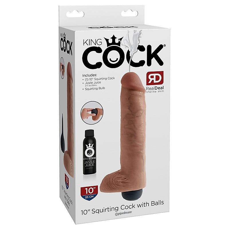 King Cock Squirting Realistic Cock with Balls - Realistic Dildos