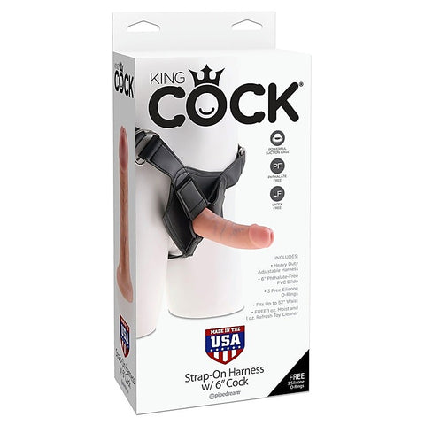 King Cock Strap-On Harness with Realistic Cock Flesh