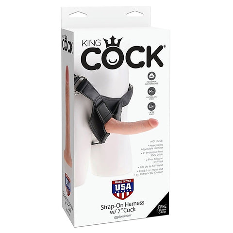 King Cock Strap-On Harness with Realistic Cock Flesh