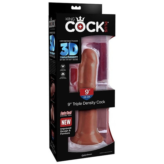 King Cock Plus Triple Density Realistic Dildo Brown