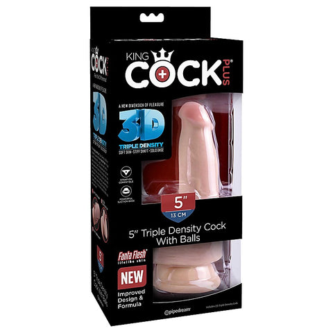 King Cock Plus Triple Density Realistic Cock with Balls - Realistic Dildos