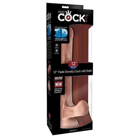 King Cock Plus Triple Density Realistic Cock with Balls - Realistic Dildos