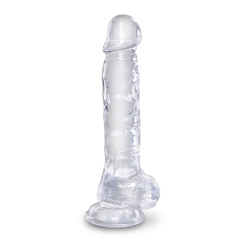 King Cock Clear Realistic Cock with Balls - Realistic Dildos