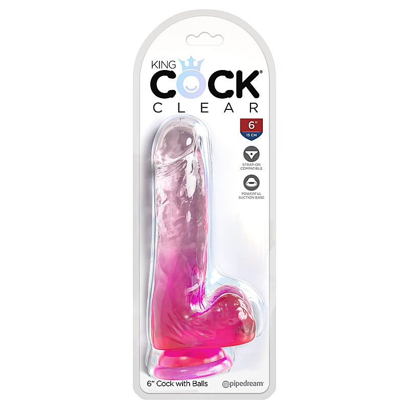 King Cock Clear 6 Inch Dildo by Pipedream Products - Realistic Dildos