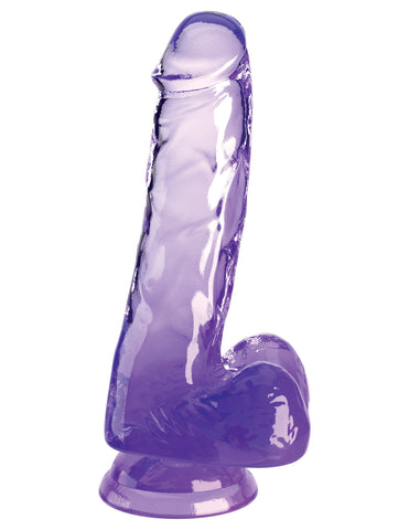 King Cock Clear 6 Inch Lifelike Realistic Dildo with Balls - Realistic Dildos