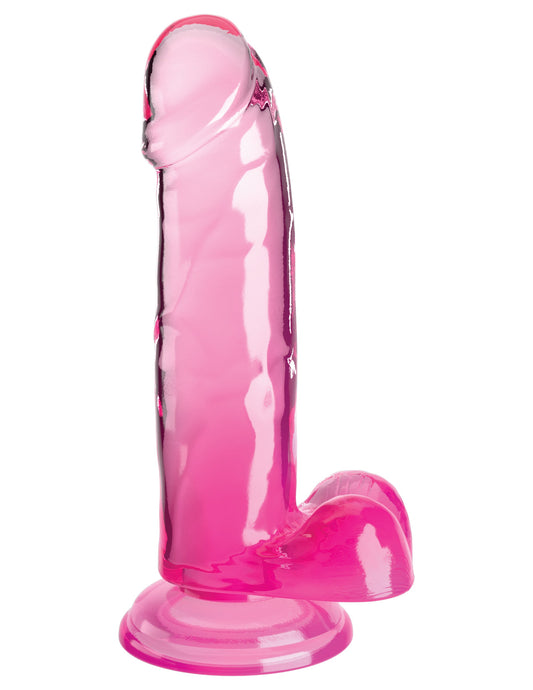 King Cock Clear 7 inch Realistic Cock with Balls - Realistic Dildos