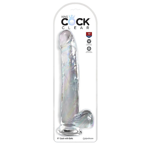King Cock Clear Cock with Balls by Pipedream Products - Realistic Dildos