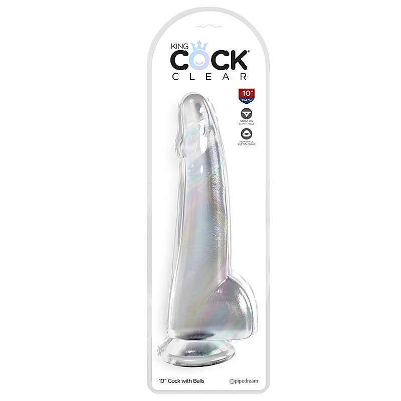 Premium King Cock Clear 10 Inch Realistic Dildo - Realistic Dildos