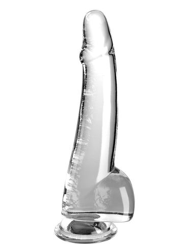 King Cock Clear 10 inch Realistic Dildo with Balls - Realistic Dildos