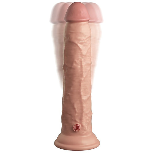 King Cock Elite 9" Vibrating Silicone Cock - Remote-Controlled Dual-Density Pleasure