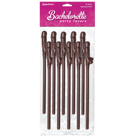 Pipedream Bachelorette Party Dicky Sipping Straws 10 Pack - Sex Games, Coupons and Tricks