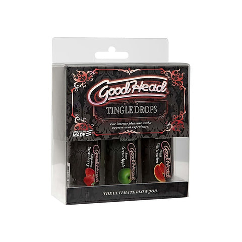 Good Head Tingle Drops Anal Lube 3 Pack by Doc Johnson - Delay and Excite Sprays