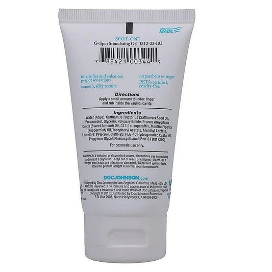 Doc Johnson Spot On G Spot Stimulating Gel For Women 2oz - Delay and Excite Sprays