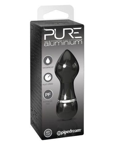 Pipedream Pure Aluminium Black Bullet Vibrator Small - Bullet Vibrators