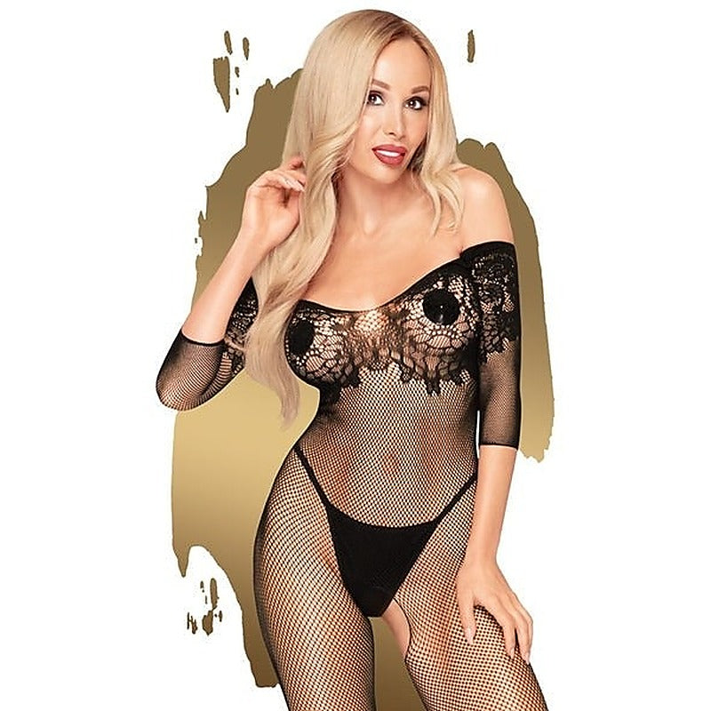 Captivating Net and Lace Bodystocking - Bras and Bra Sets