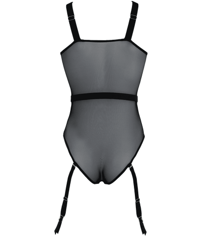 Muse Black Mesh One Piece Womens Fetish Teddy - Her Fetish