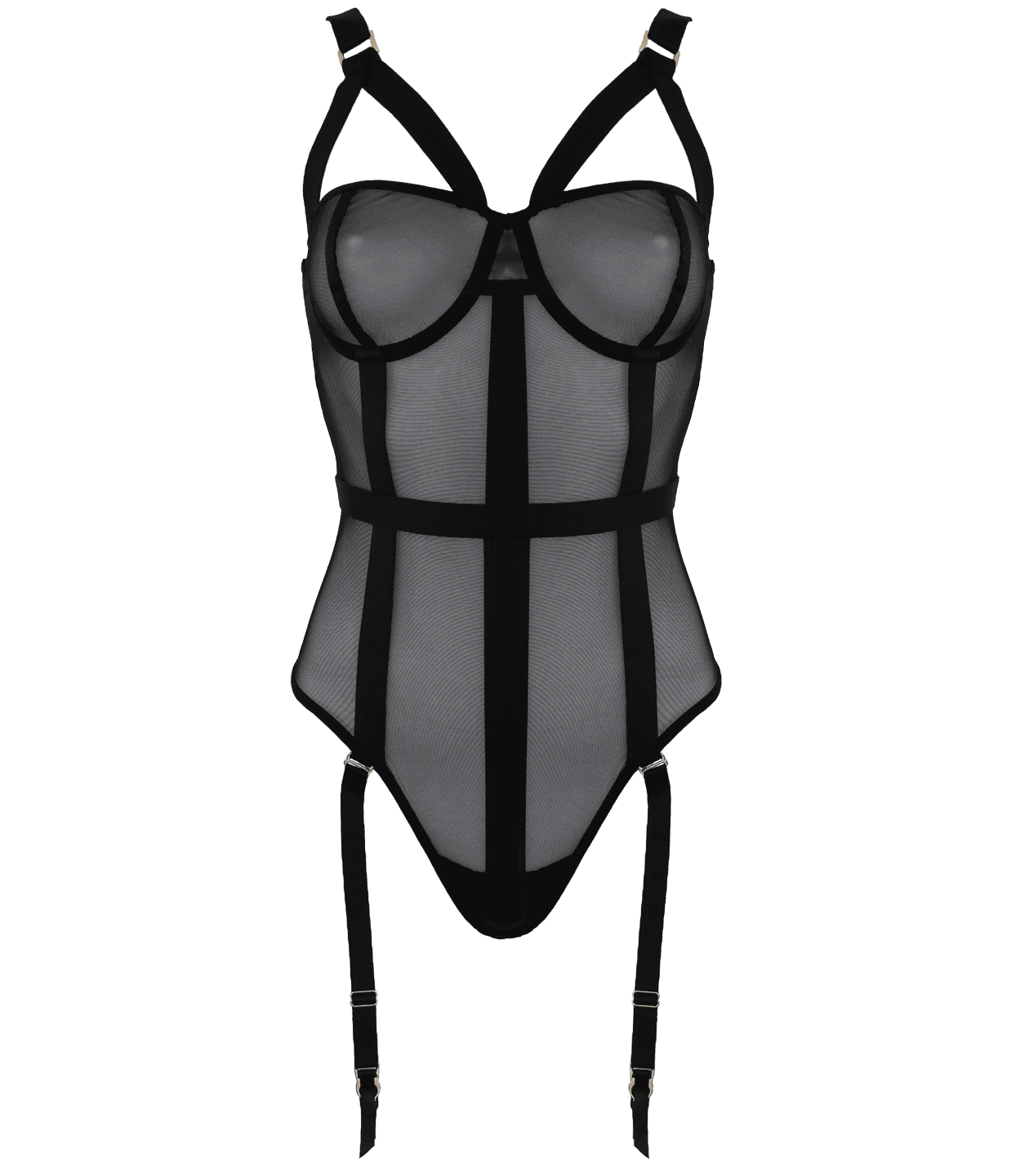 Muse Black Mesh One Piece Womens Fetish Teddy Small Her Fetish