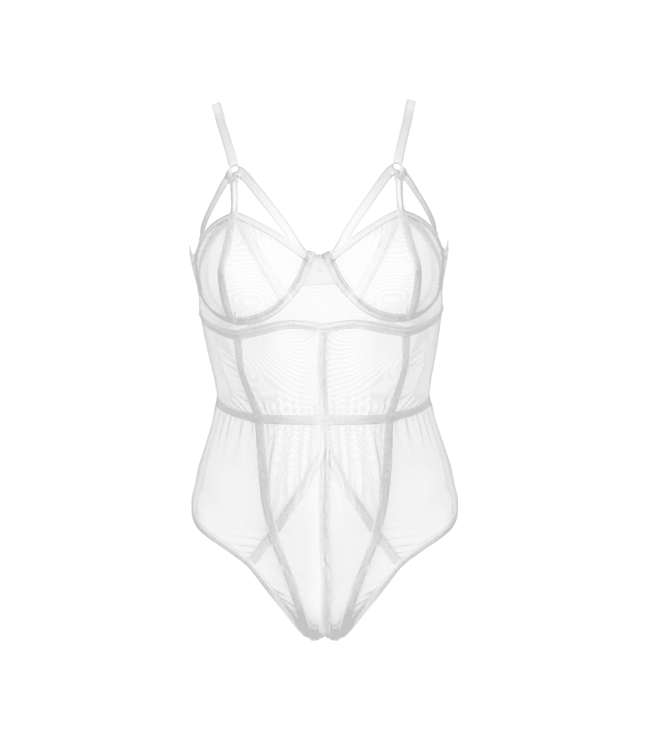 Muse Lingerie BDSM Play Sexy Womens Bodysuit White White Large Her Fetish