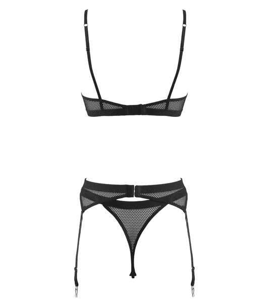 Muse Lingerie Fetish Play Sexy Bra and Panty Set Black Her Fetish