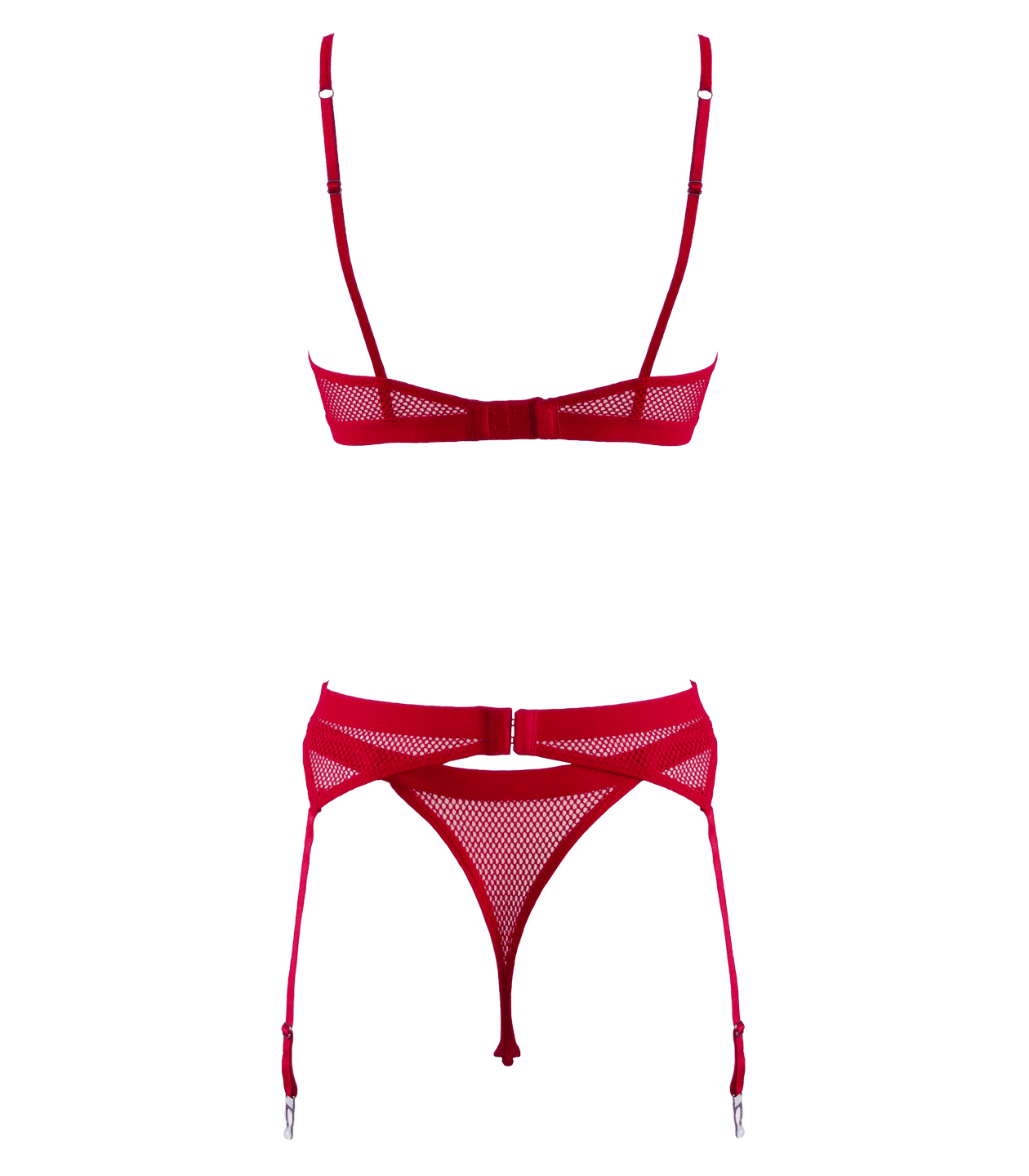Muse Lingerie Fetish Play Sexy Bra and Panty Set Red Her Fetish